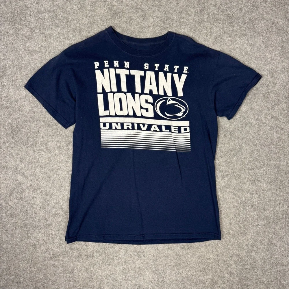 Penn State Nittany Lions Unrivaled T-Shirt Mens Navy Blue Graphic Tee PSU